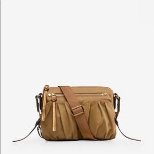 MZ WALLACE MINI PAIGE, Ginger (beige w/ gold trim)